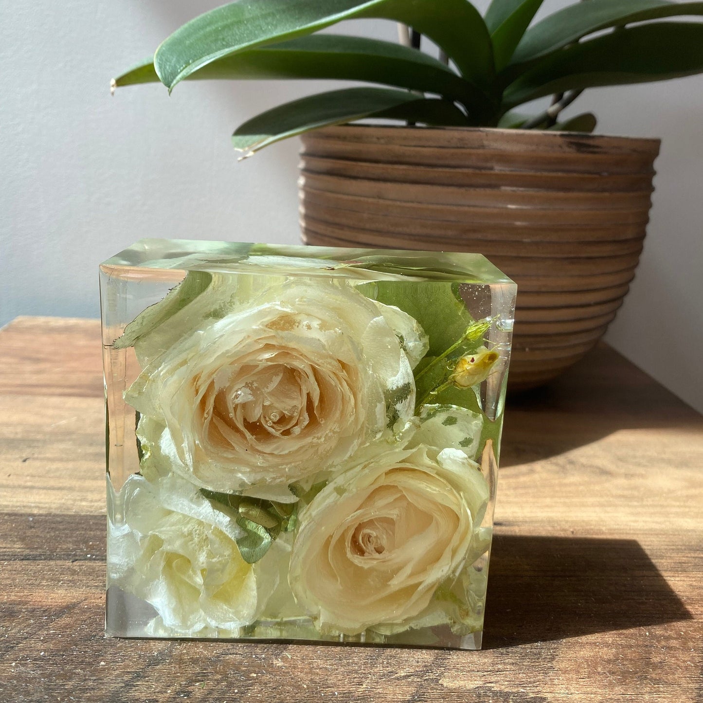 10cm Square Floral Block