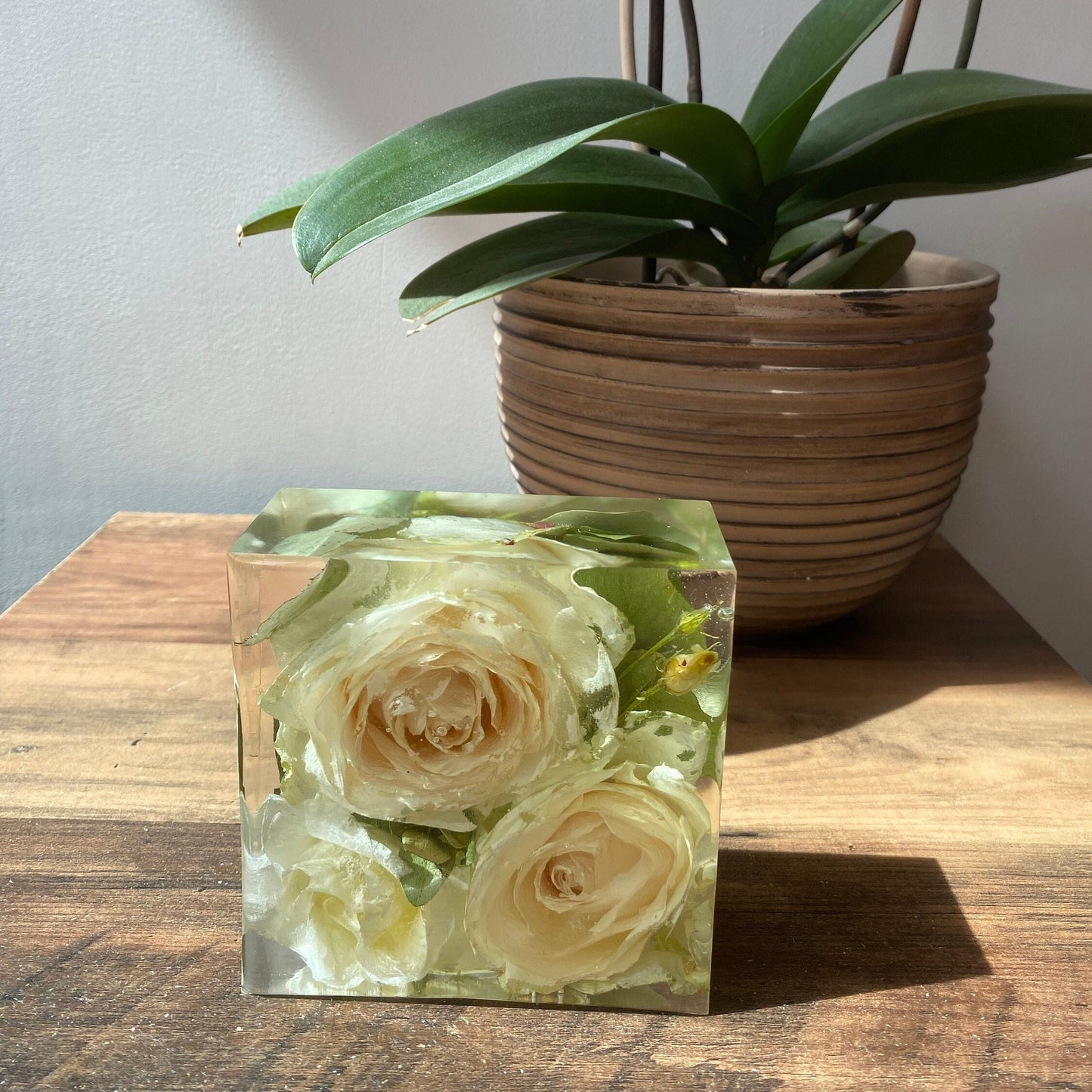 10cm Square Floral Block