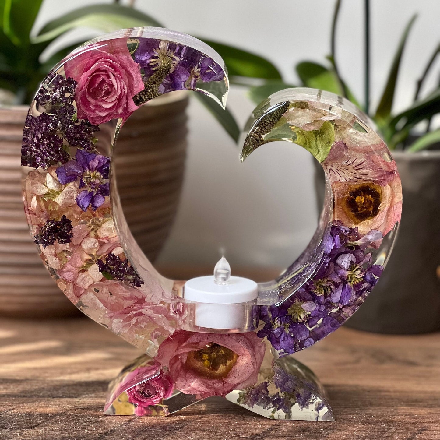 Large Open Heart Tealight