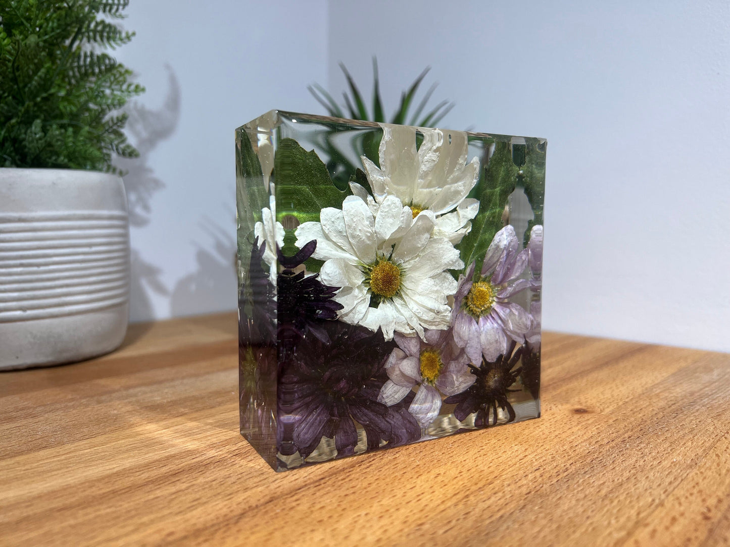 10cm Square Floral Block